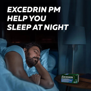 Excedrin PM for Headache Relief, Acetaminophen 250mg, Aspirin 250mg, Diphenhydramine Citrate 38mg, Pain Reliever, Nighttime Sleep-Aid, 100 Count - PrimeBioHealth - canada supplements