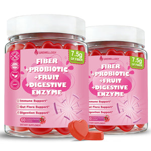Fiber Gummies 7500mg, Probiotics & Digestive Enzymes, Sugar-Free, Vegan & Gluten-Free Supplement for Gut Health, Bloating Support & Regularity, - PrimeBioHealth - canada supplements
