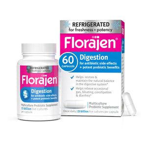 Florajen3 Digestion High Potency Refrigerated Probiotics | Restores Balance in Digestive System | for Antibiotic Side Effects | 60 Capsules - PrimeBioHealth - canada supplements