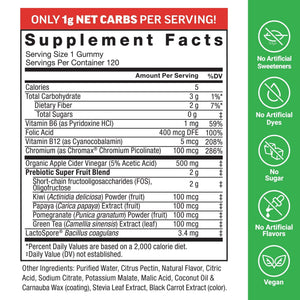 Force Factor ProbioSlim Apple Cider Vinegar Gummies, Keto ACV Gummies with LactoSpore Probiotics & Prebiotics to Support Digestion, Metabolism & Immune Health, - PrimeBioHealth - canada supplements
