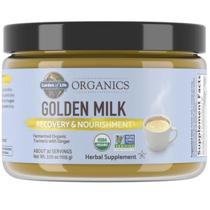 Garden of Life Organics Golden Milk Recovery & Nourishment Powder - 44mg Turmeric Curcumin (95% Curcuminoids), Ashwagandha - Organic Non-GMO Vegan & Gluten - PrimeBioHealth - canada supplements