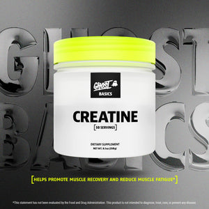 GHOST Basics Creatine Monohydrate Powder for Men & Women – 5G Creapure Creatine Workout Supplement for Muscle Gain – Vegan, Soy Free & Gluten Free - 50 Servings - PrimeBioHealth - canada supplements