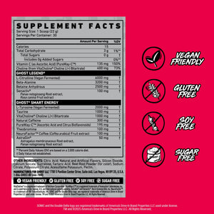 GHOST Legend Pre Workout Powder, Sonic Cherry Limeade - 30 Servings – Pre-Workout for Men & Women with Choline, L-Citrulline, - PrimeBioHealth - canada supplements