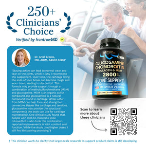 Glucosamine Chondroitin MSM Collagen | HSA | Joint Support Supplement 2800 mg | Made in USA | FSA Approved Product Items | Flexibility Nutritional Vitamins - PrimeBioHealth - canada supplements