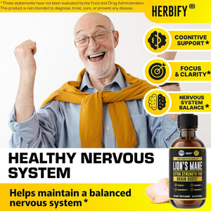 HERBIFY Bundle - Lions Mane & Mullein Vanilla 4 Fl Oz Drops - Supplement for Memory, Focus & Clarity & Immune Support, Lung Cleanse and Bronchial Support - PrimeBioHealth - canada supplements