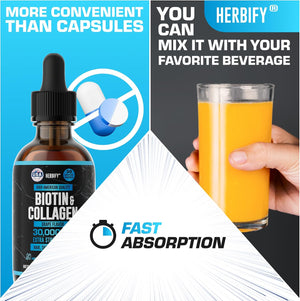 HERBIFY Bundle - Mullein Leaf Extract & Biotin and Collagen - Respiratory Support & Hair Skin and Nails Vitamins Support - PrimeBioHealth - canada supplements