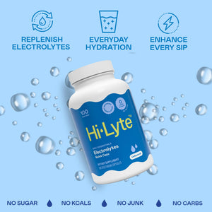 Hi-Lyte Unflavored Electrolyte Capsules - Hydration Support Supplement Tablets - Sodium, Potassium, Magnesium - 100 Servings - PrimeBioHealth - canada supplements