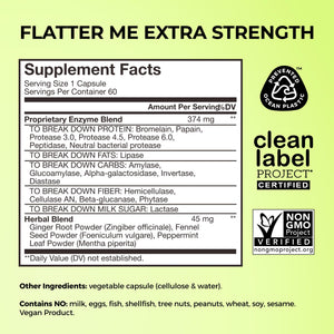 HUM Flatter Me Extra Strength Digestive Enzymes for Women, Men, Digestive Gut Bloating Supplement, Ginger, Peppermint Leaf, Fast Acting Anti Bloat - PrimeBioHealth - canada supplements
