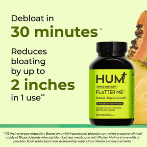 HUM Flatter Me Extra Strength Digestive Enzymes for Women, Men, Digestive Gut Bloating Supplement, Ginger, Peppermint Leaf, Fast Acting Anti Bloat - PrimeBioHealth - canada supplements