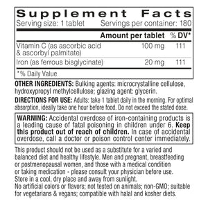 Igennus Clean Iron Bisglycinate 20mg, Vitamin C, 6 Month Supply, Gentle Chelated High Absorption Formula & Targeted Release Ferrous Bisglycinate - PrimeBioHealth - canada supplements