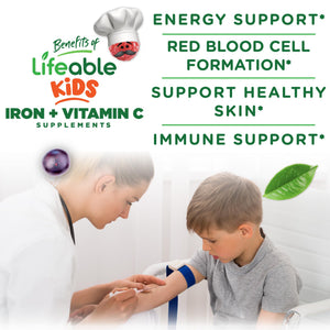 Iron Supplements for Kids | 10mg | with Vitamin C | Great Tasting Iron Gummies for Kids | Vegan Non GMO Kids Iron | for Immune Health - PrimeBioHealth - canada supplements