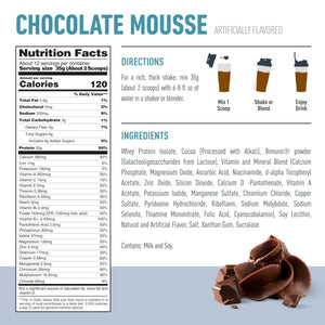 Isopure Protein + Gut Health & Immune Support Powder, Chocolate Mousse, 25g Whey Protein with Prebiotics & Vitamins, 12 Servings (Pack of 1) - PrimeBioHealth - canada supplements