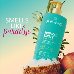 Jergens Shea Fusion Tropical Escape Body Lotion, Moisturizer with Shea Butter & Vitamin E, 14 Fl Oz - PrimeBioHealth - canada supplements