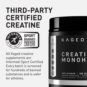 Kaged Creatine Monohydrate Micronized Powder | Unflavored | Muscle Building & Recovery | 5000 mg Per Serving | Vegan, Gluten Free, Easily Digestible - PrimeBioHealth - canada supplements