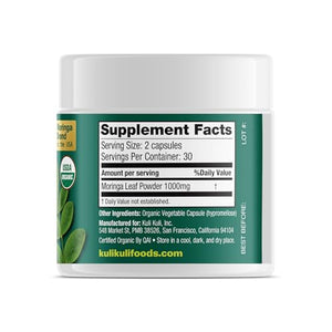 KULI KULI Organic Pure Moringa Capsules, 60 CT - PrimeBioHealth - canada supplements