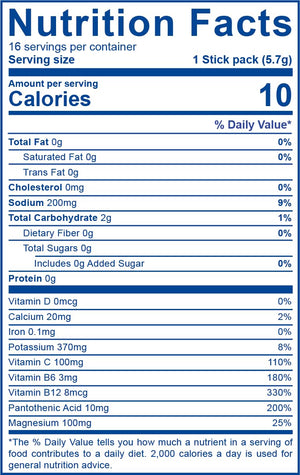 LEAN Hydration Daily Electrolyte Packets Drink Mix | Zero Calories, Zero Sugar Plus Vitamins, Minerals & More | 16 ct (Strawberry Kiwi Melon) - PrimeBioHealth - canada supplements