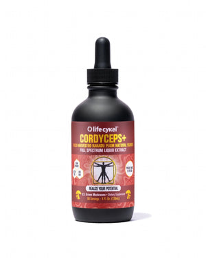Life Cykel Cordyceps Mushroom Extract with Kakadu Plum - Energy, Stamina & Vitality Support, Natural Aging Supplement - Non-GMO and Vegan Tincture - 4Fl Oz - PrimeBioHealth - canada supplements