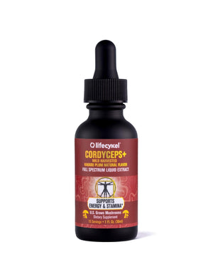 Life Cykel Cordyceps Mushroom Extract with Kakadu Plum - Energy, Stamina & Vitality Support, Natural Aging Supplement - Non-GMO and Vegan Tincture - 4Fl Oz - PrimeBioHealth - canada supplements