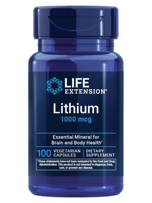 Life Extension Lithium, 1000 mcg – Lithium Orotate – Helps Maintain Cognitive Function & Memory – Low-Dose Formula – Non-GMO, Gluten-Free, - PrimeBioHealth - canada supplements