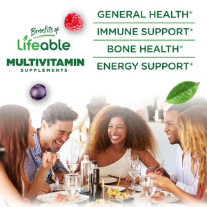 Lifeable Sugar Free Multivitamin Gummies | with Iron Vitamin A, C, D, E, Niacin, B6, Folate, B12, Biotin, Pantothenic Acid, Zinc | - PrimeBioHealth - canada supplements