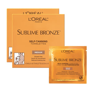 L'Oreal Paris Sublime Bronze Self Tanning Towelettes, Streak-Free, Natural Looking Tan, 6 ct - PrimeBioHealth - canada supplements