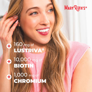 MARYRUTH'S Liquid Multivitamin+Hair Growth | Biotin 10000mcg | Lustriva Hair Growth Supplement | Clinically Tested in Women for Thicker Hair&Facial Wrinkle - PrimeBioHealth - canada supplements