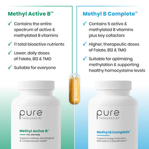 Methylated B Complex Vitamins, Made in USA, 2 Month Supply, Methyl B Complete Quatrefolic 5-MTHF Folate, B12 Methylcobalamin, TMG Trimethylglycine - PrimeBioHealth - canada supplements