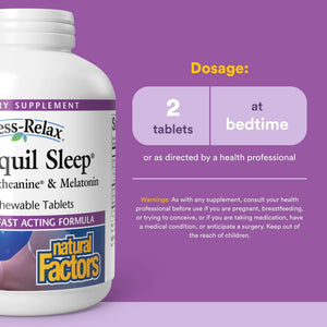 Natural Factors Stress-Relax Tranquil Sleep Tablet, 120 Count - PrimeBioHealth - canada supplements