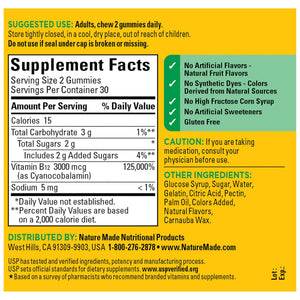 Nature Made Extra Strength Vitamin B12 Gummies 3000 mcg per serving, B12 Vitamins for Energy Metabolism Support, 60 Gummy Vitamins, 30 Day Supply - PrimeBioHealth - canada supplements