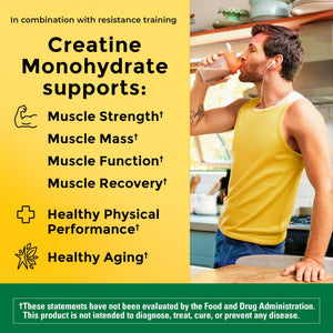 Nature Made Micronized Creatine Monohydrate Powder 5 g per Serving, Unflavored Drink Mix Powder, Muscle Support, 450 g, 90 Day Supply - PrimeBioHealth - canada supplements
