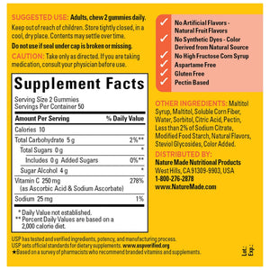 Nature Made Zero Sugar Vitamin C Gummies 250 mg Per Serving, Immune & Antioxidant Support, Aspartame Free - PrimeBioHealth - canada supplements