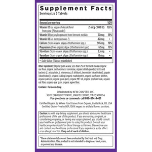 New Chapter Calcium Supplement - Bone Strength Plant-Based USDA Organic Calcium with Magnesium, Vitamin D3+K2, for Bone Health & Joint Mobility, Heart Support - PrimeBioHealth - canada supplements