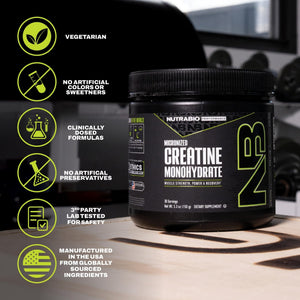 NutraBio Pure Micronized Creatine Monohydrate Powder Supplement, Unflavored, (300 g) - Supports Bulk Muscle Energy, Recovery, and Strength - HPLC Tested Creatine Powder Supplement for Men and Women - PrimeBioHealth - canada supplements