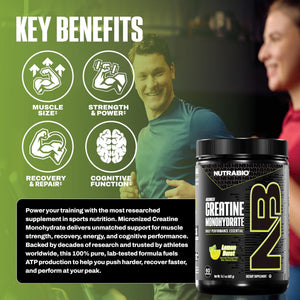 NutraBio Pure Micronized Creatine Monohydrate Powder Supplement, Unflavored, (300 g) - Supports Bulk Muscle Energy, Recovery, and Strength - HPLC Tested Creatine Powder Supplement for Men and Women - PrimeBioHealth - canada supplements