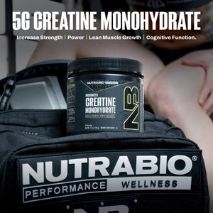 NutraBio Pure Micronized Creatine Monohydrate Powder Supplement, Unflavored, (300 g) - Supports Bulk Muscle Energy, Recovery, and Strength - HPLC Tested Creatine Powder Supplement for Men and Women - PrimeBioHealth - canada supplements