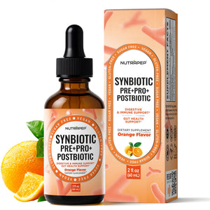 NutraPep Synbiotic Liquid Drops - Probiotic Prebiotic & Postbiotic Supplement for Adults Kids Ages 4+ - Daily Synbiotic for Gut Health Digestive & Immune Support - PrimeBioHealth - canada supplements