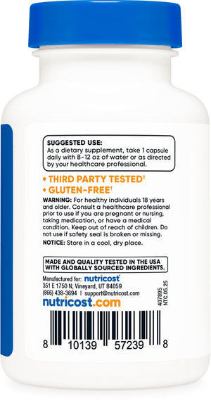 Nutricost Copper Glycinate Capsules (120 Capsules, 3MG Copper per Serving) - Non GMO, Vegan - PrimeBioHealth - canada supplements