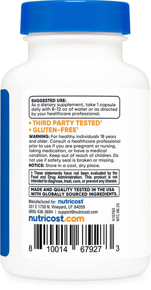 Nutricost KSM-66 Ashwagandha Root Extract (600mg) 60 Capsules | 5% Withanolides & BioPerine, Full-Spectrum Root Extract - PrimeBioHealth - canada supplements