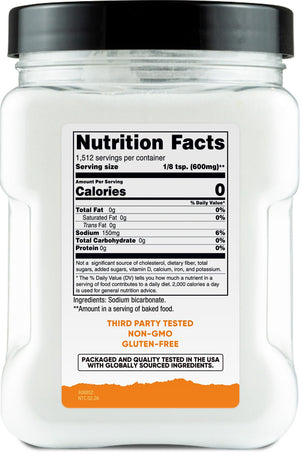 Nutricost Pantry Baking Soda (2 LBS) - For Baking, Cleaning & Deodorizing - PrimeBioHealth - canada supplements