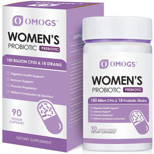 OMOGS Women's Probiotic 180 Billion CFUs 18 Strains, with Organic Prebiotics, Cranberry Extract, D-Mannose & Digestive Enzymes, for Digestive, Boost Immune, - PrimeBioHealth - canada supplements