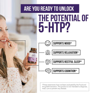 Organic 5-HTP - 200 mg | 99% 5HTP Concentration, Plus Cofactor Vitamin B6 & Lion’s Mane | Water Extracted from Organic Griffonia Seeds | Supports Mood, Cognition & Sleep (60 Capsules | 30 Servings) - PrimeBioHealth - canada supplements