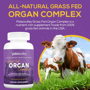 Paleovalley Grass Fed Beef Organ Complex - Freeze-Dried Beef Liver, Heart, and Kidney Blend, 1 Bottle - PrimeBioHealth - canada supplements