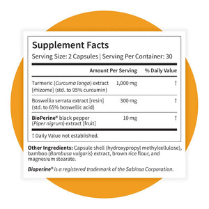 Pattern Wellness Turmeric Curcumin Supplement – 60 Capsules | 95% Curcuminoids with BioPerine® Black Pepper – Supports Joint, Cognitive & Immune Health – Non-GMO, Gluten Free - PrimeBioHealth - canada supplements