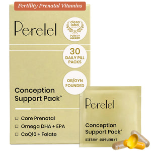 Perelel Conception Support Pack, Prenatal Multivitamin with DHA Omega 3, COQ10 & Folate, Supports Fertility Wellness for Women - PrimeBioHealth - canada supplements