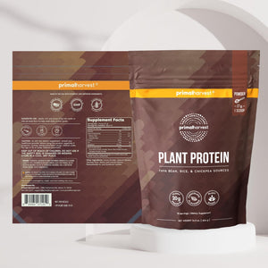 Primal Harvest Protein - Vegan Chocolate Protein Powder, Gluten & Dairy Free - PrimeBioHealth - canada supplements
