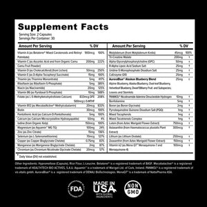Primitive Scientific Whole Food Daily Essential Multivitamins for Adults and Seniors - 2X a Day - Vitamin A, C, D, E, B12 and Minerals - PrimeBioHealth - canada supplements