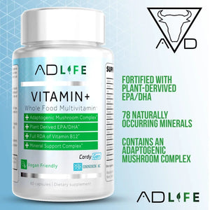 Project AD Vitamin+ Multimineral Multivitamin Supplement Complete Antioxidant, Energy & Immune Support. (60 Servings) - PrimeBioHealth - canada supplements