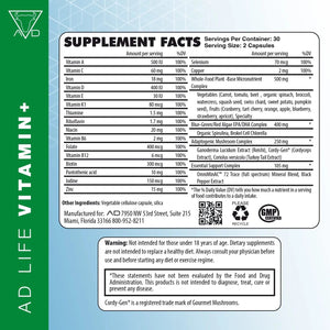 Project AD Vitamin+ Multimineral Multivitamin Supplement Complete Antioxidant, Energy & Immune Support. (60 Servings) - PrimeBioHealth - canada supplements