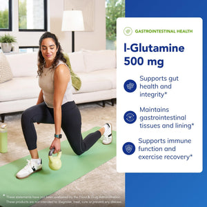 Pure Encapsulations L-Glutamine 500 mg - Supplement for Immune and Digestive Support, Gut Health and Lining, Metabolism, and Muscle Support* - PrimeBioHealth - canada supplements