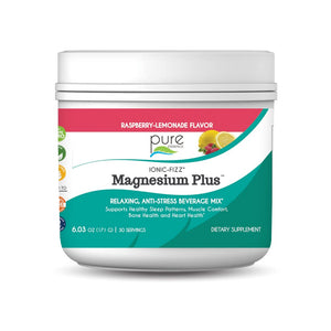 Pure Essence Labs Ionic Fizz Magnesium Plus, Anti-Stress Supplement Drink Powder, Gluten Free and Non-GMO Magnesium Powder - PrimeBioHealth - canada supplements